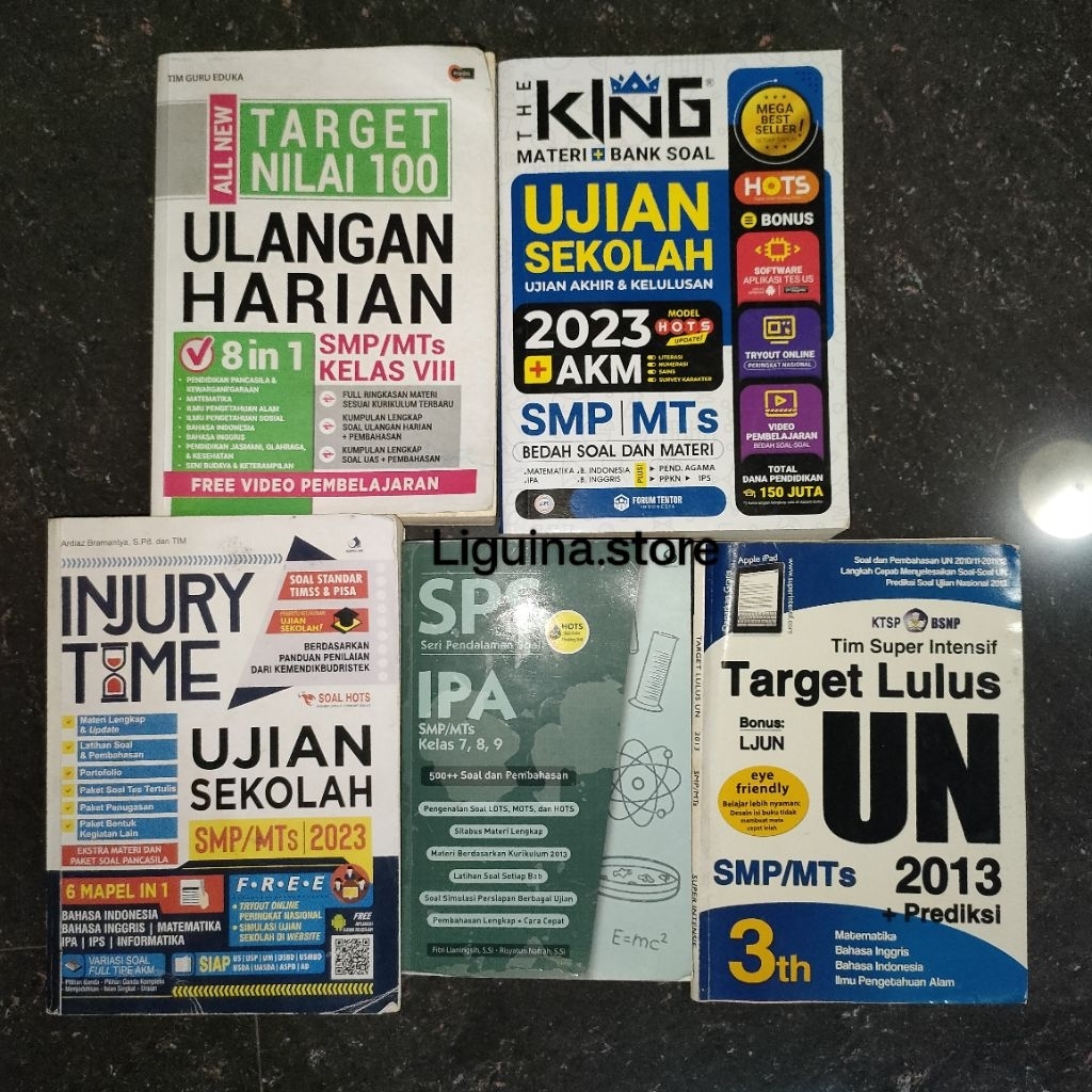 (PRELOVED) BUKU THE KING, INJURY TIME, SPS, MEDIA, TARGET LULUS SMP