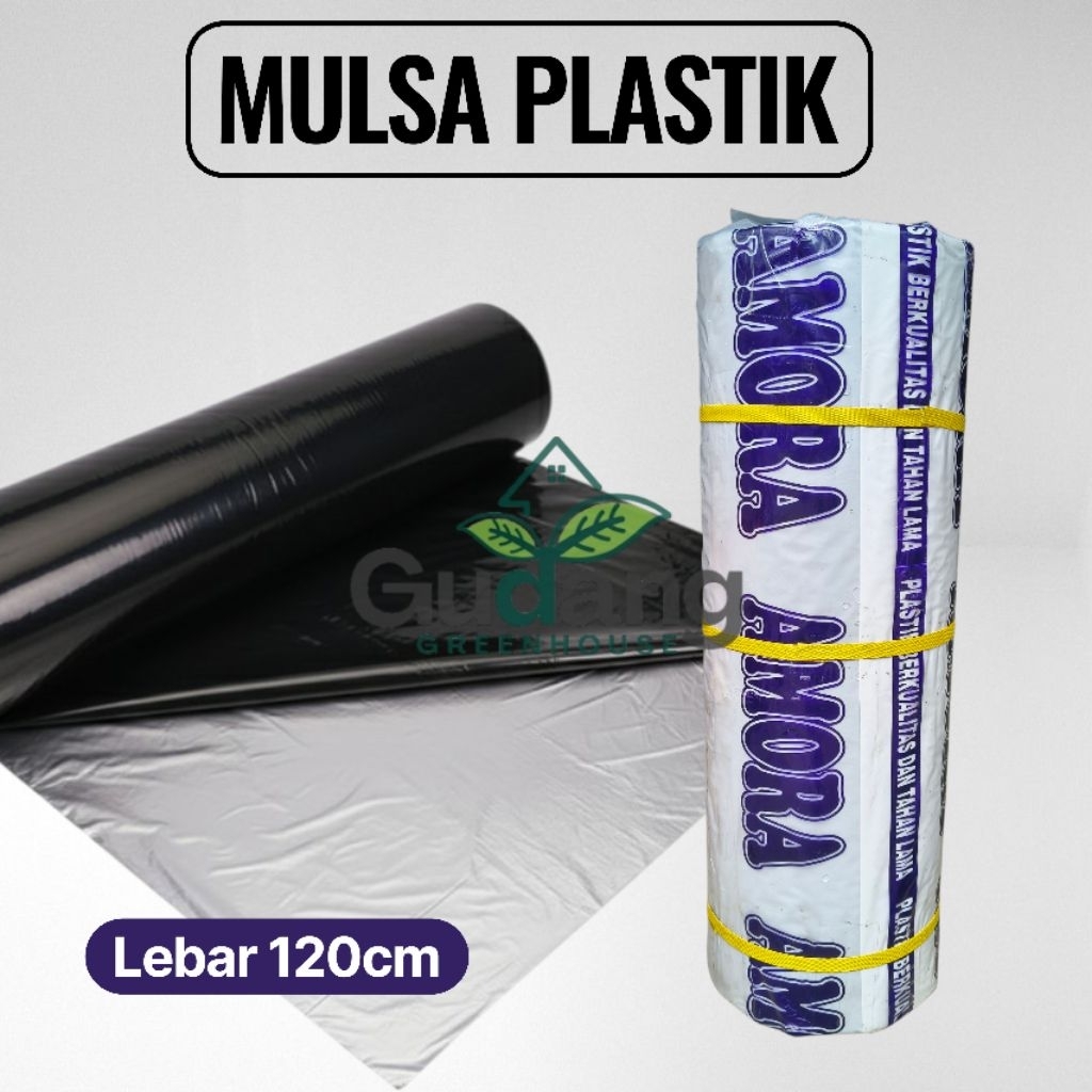 Mulsa Pertanian Hitam Perak Lebar 60/120 CM 1 Roll