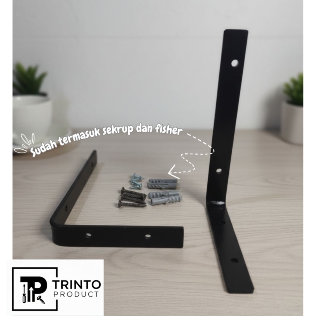 Besi Siku L / Plat Besi L / bracket Besi L Kuat dan Tebal untuk Ambalan per 1 pcs