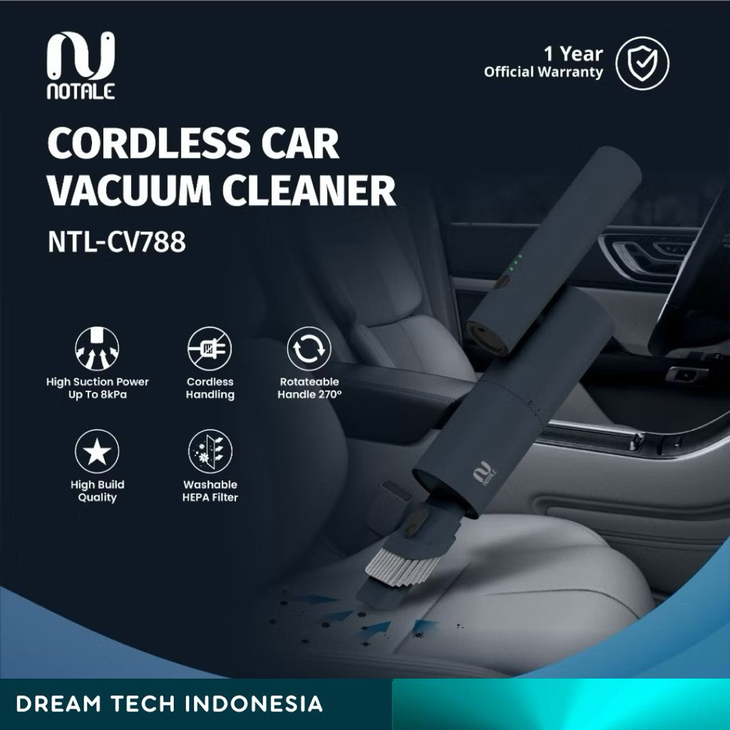 Notale Vacuum Cleaner Portable Car Penyedot Debu Cordless