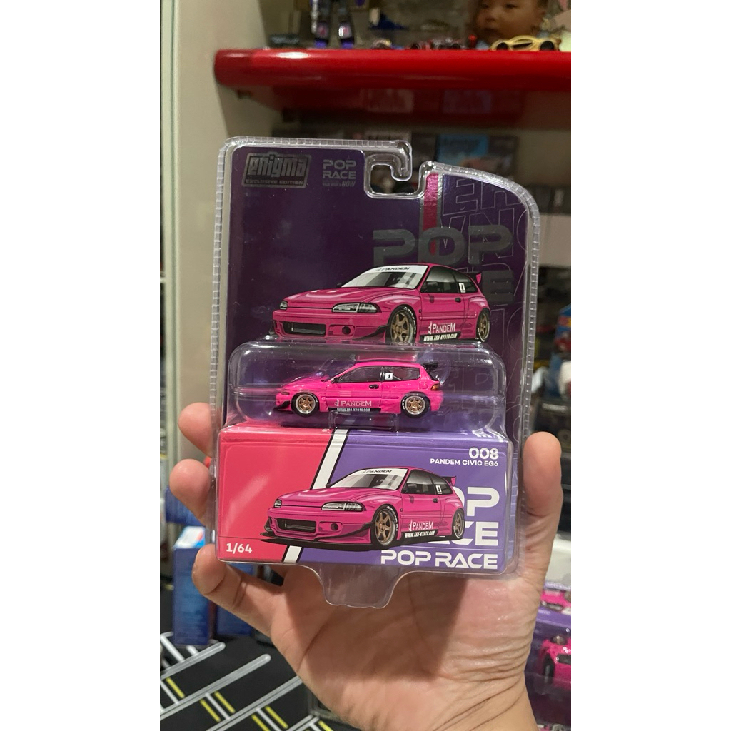 pop race honda civic eg pandem pink blister segel
