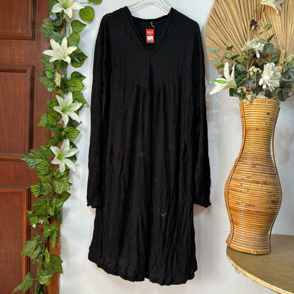 Tunik Katun Rayon Hitam Polos