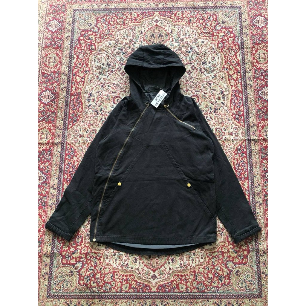 Black scale anorak jacket Vintage Anorak jacket Casual anorak H410