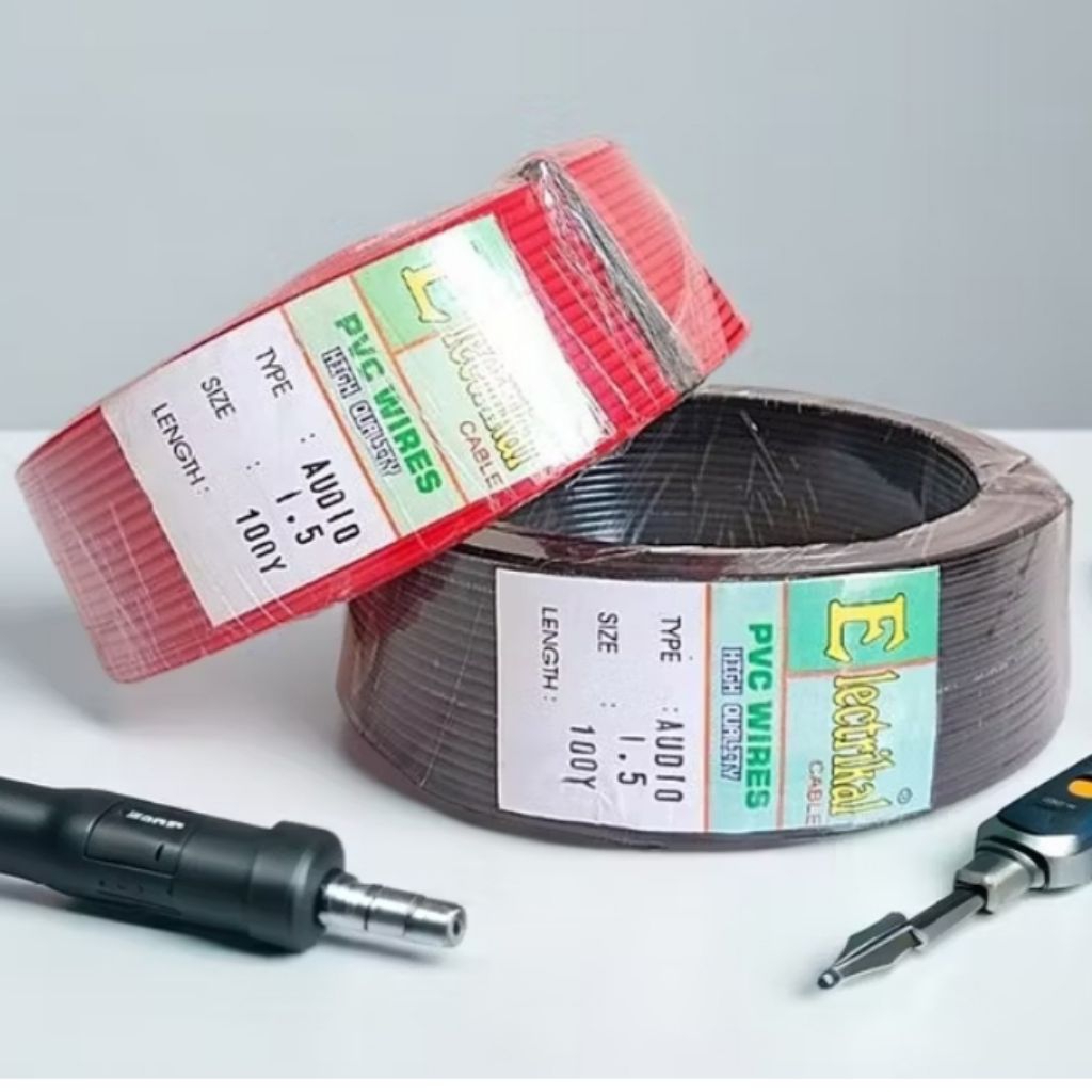 Kabel Kawat Tunggal Tembaga Kabel Tunggal NYA Engkel 1.5mm 1 Roll Kabel Listrik Audio