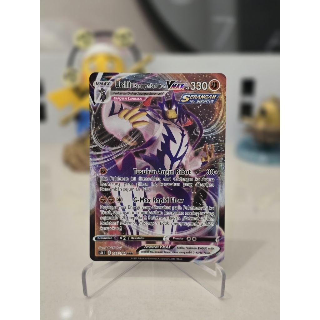 Kartu Urshifu Vmax RRR 095/184 Pokemon TCG Indonesia