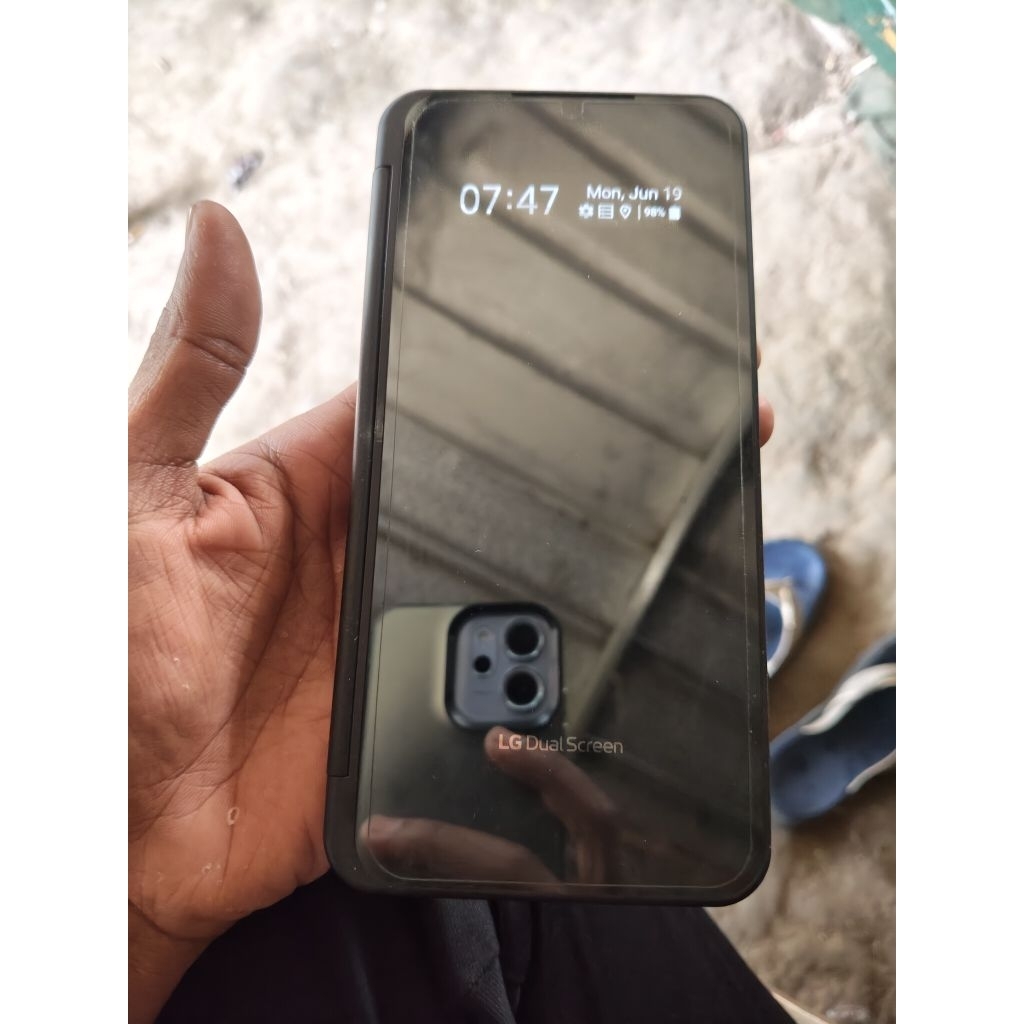 Dual Screen + charger magnetik LG v60