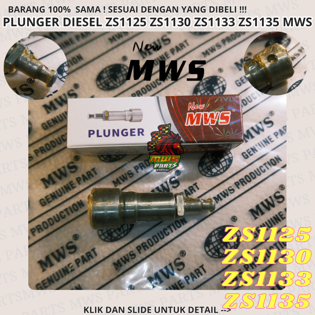 PLUNGER ZS1125 ZS1130 ZS1133 ZS1135 POMPA MINYAK PLUNGER FLUNJER ASSY FLUNJER ASSY MESIN DIESEL ZS11
