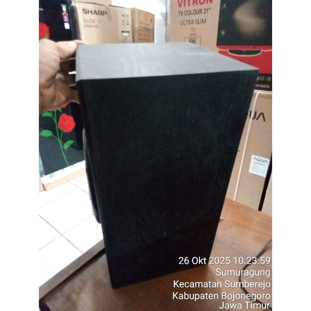 Sound Horeg Speaker Aktif  box + Power tinggi 45CM +spiker 6" Cuci gudang