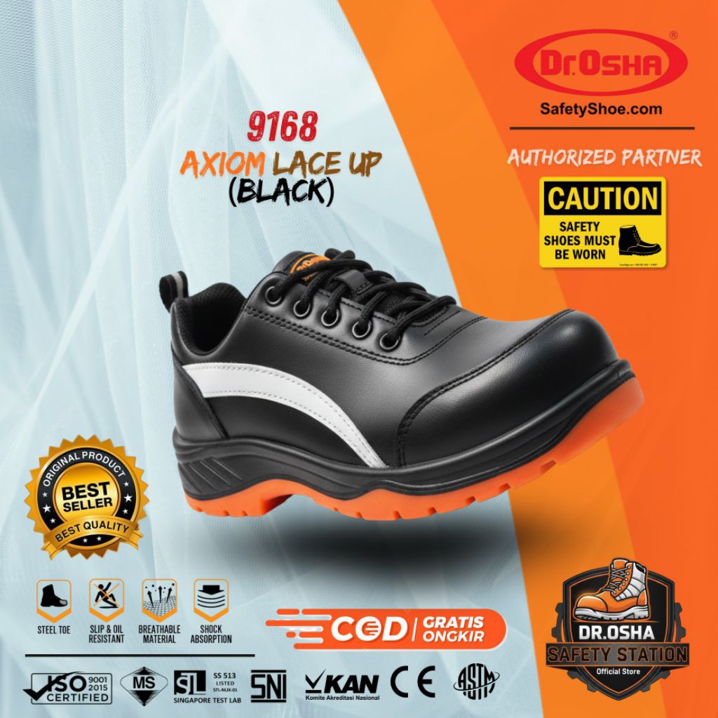 Dr OSHA Axiom 9168 S1 S2 Composite Waterproof Safety Shoes - Black