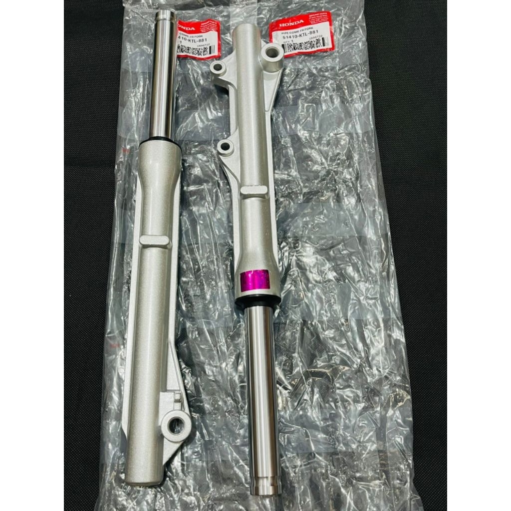 As shock Tabung KTL silver 2pcs Honda Supra fit new supra fit x supra fit R supra fit s ori lokal