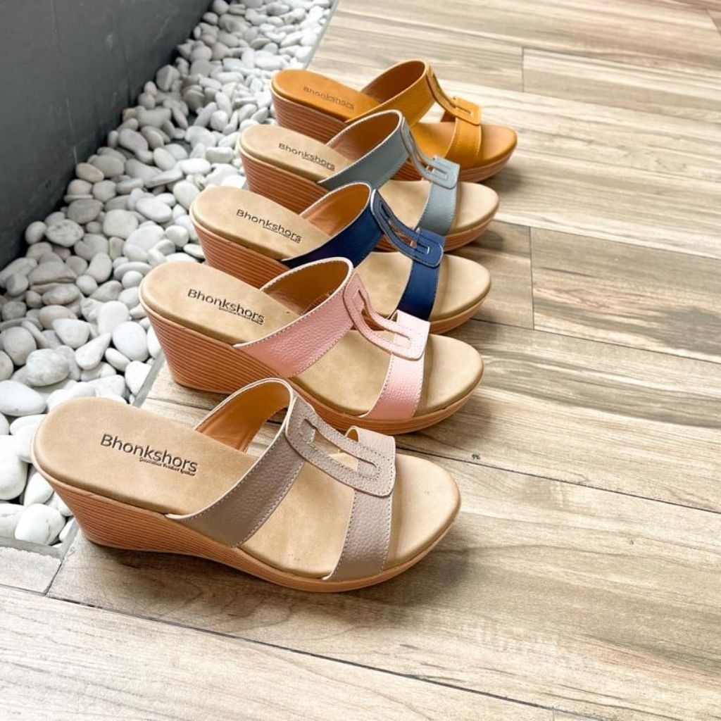 Sandal wedges 7cm model terbaruu