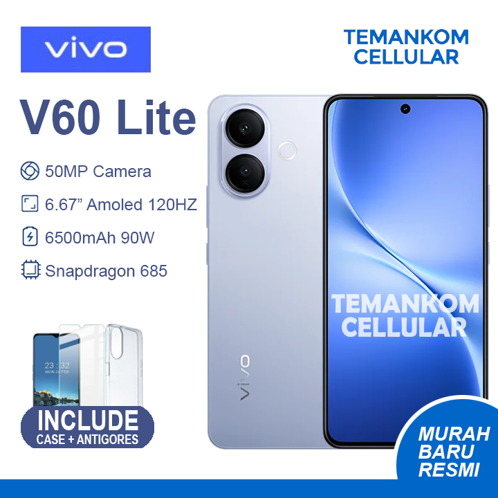 Vivo V60 LITE BARU 16GB RAM 8/256 8GB + 8GB Extend RAM 256GB NFC 2025 vivo terbaru murah Bonus Garan