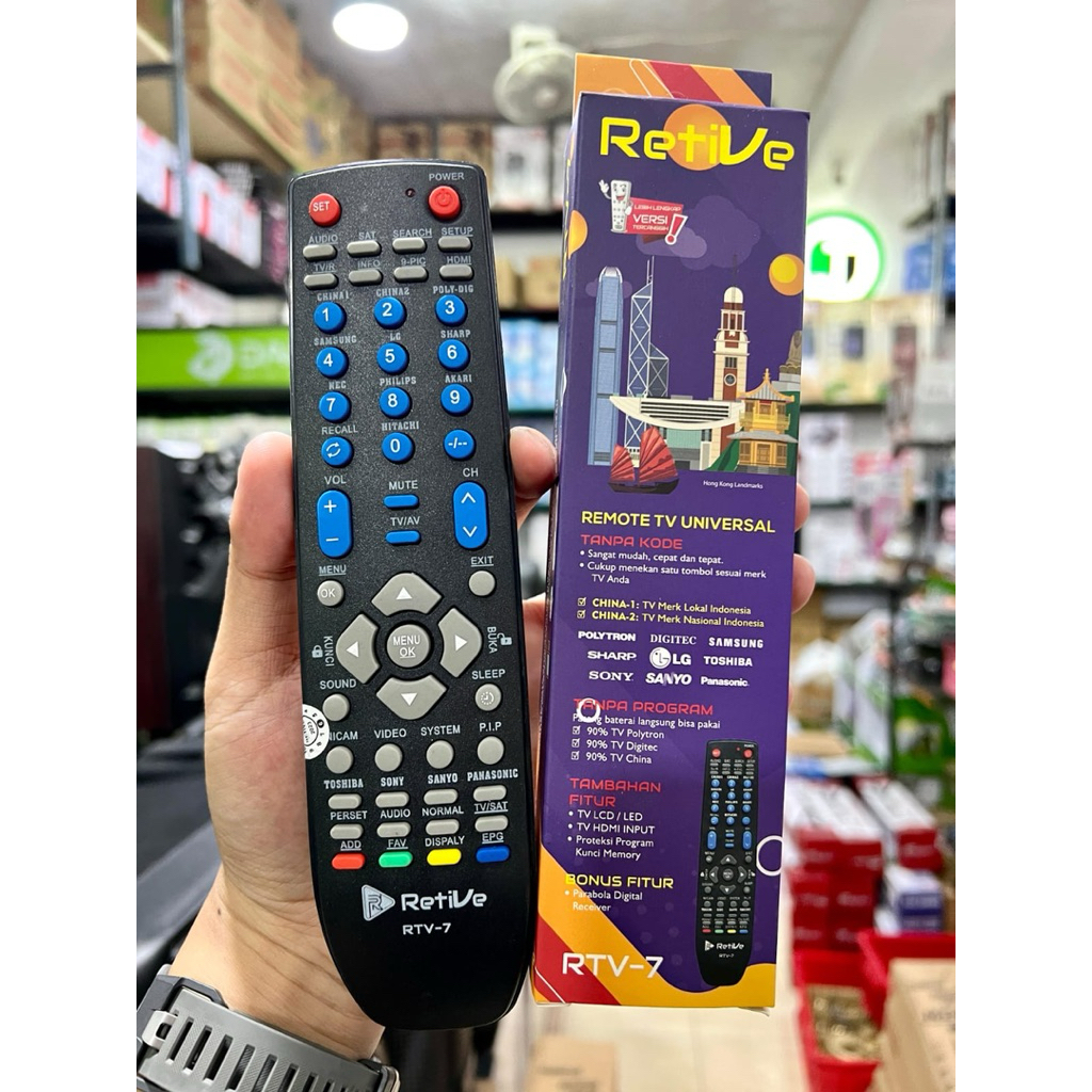 RETIVE Remote TV Universal Untuk Semua Merk TV