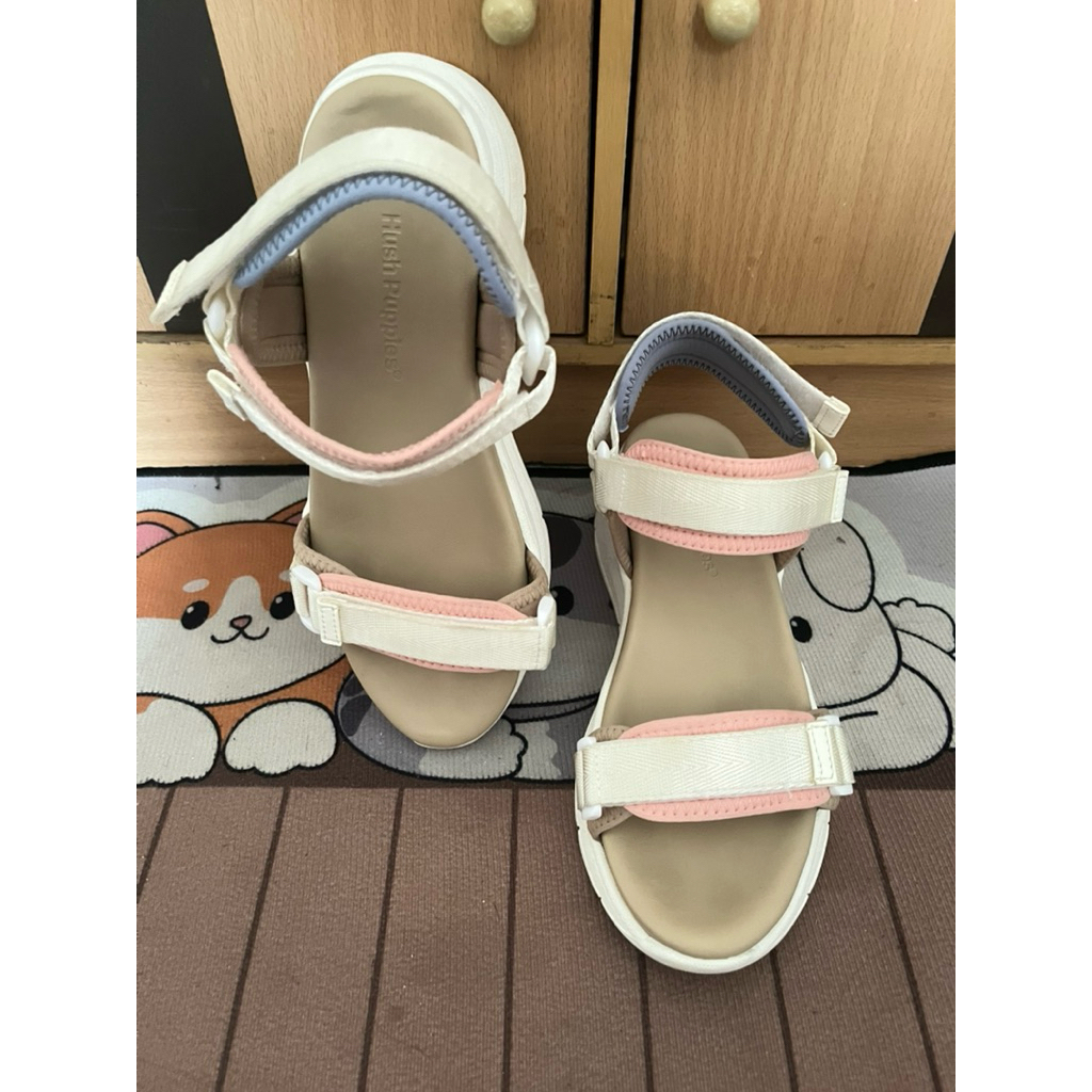 ‼️PRELOVED‼️ Hush Puppies Sandal Wanita Fortuna Clio White