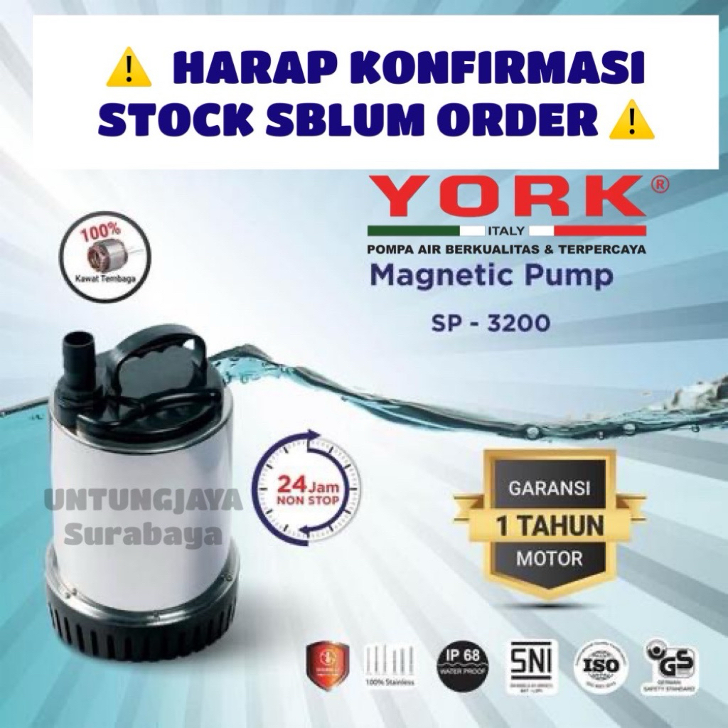 POMPA CELUP YORK MAGNETIC SP 3200 // POMPA CELUP KOLAM YORK MAGNETIK SP3200 // SUBMERSIBLE PUMP YORK