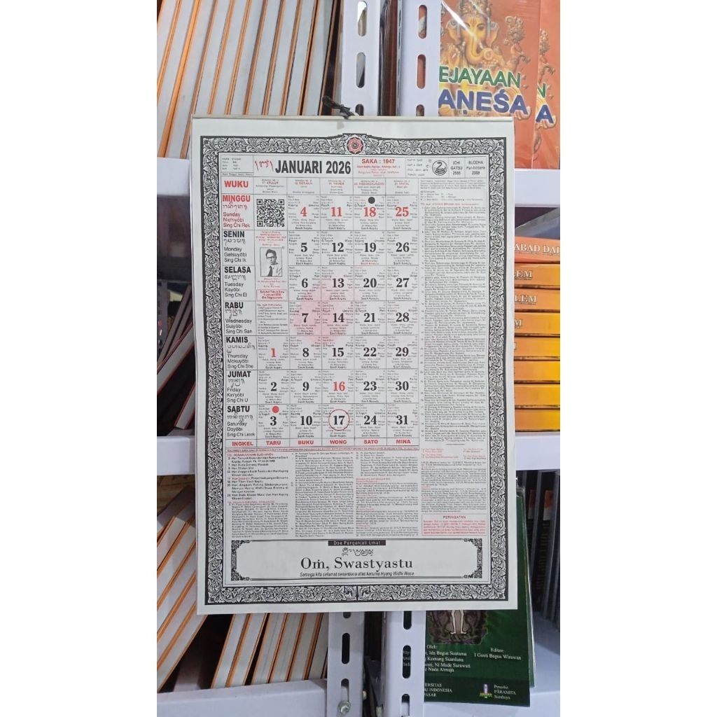 1 bijian kalender 2026 Gede Rawi Bali - lengkap dengan primbon .