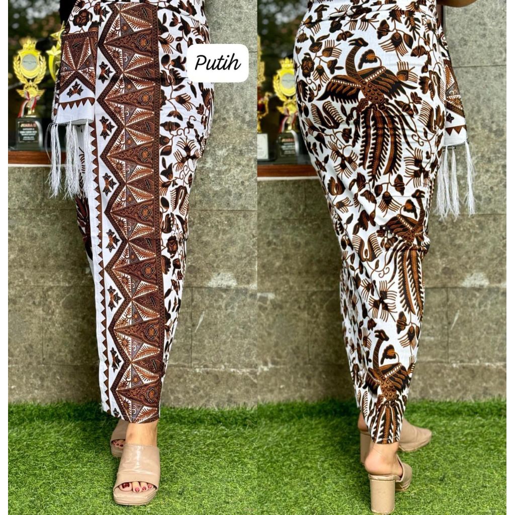 Kamen Jadi Batik katun strait Set Selendang rok Bali wanita setelan kebaya