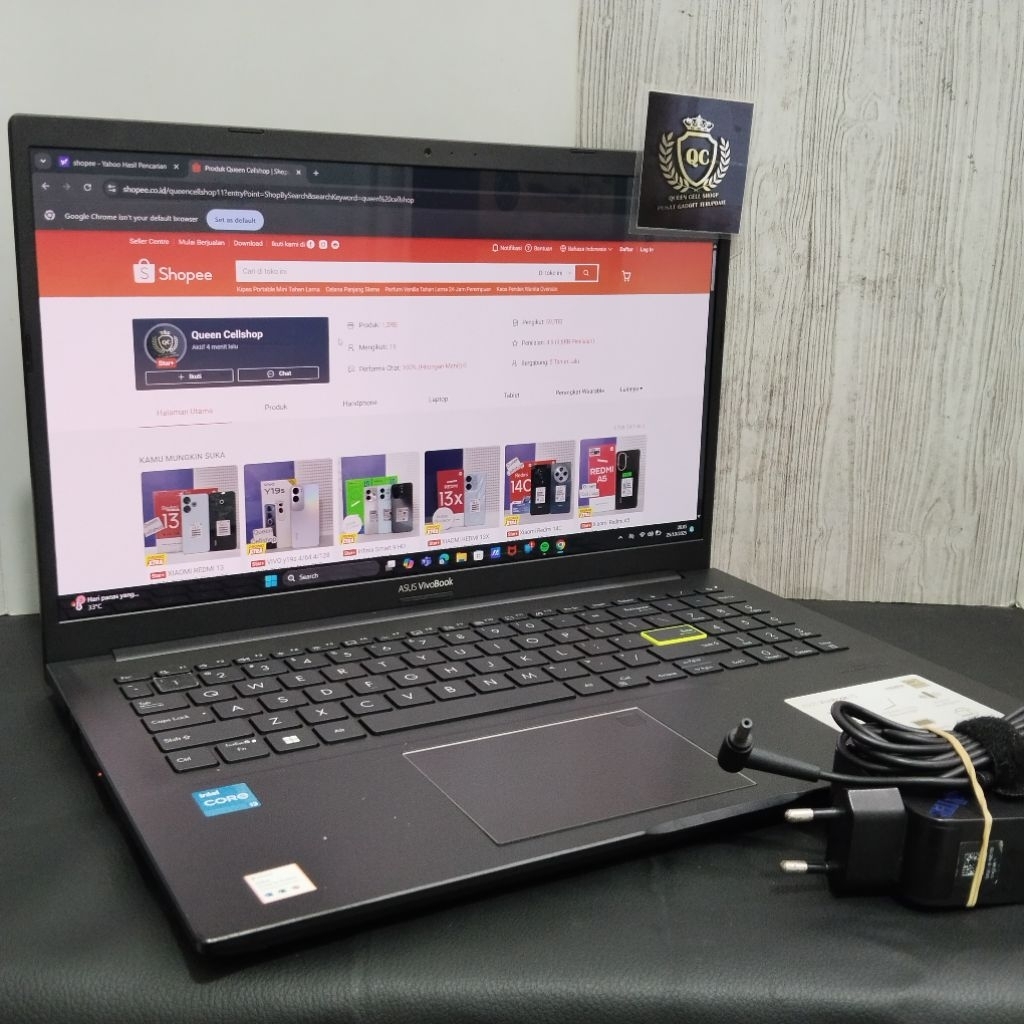 LAPTOP ASUS VIVOBOOK X513EA CORE i3 1115G4 12GB SSD 512GB 15INCH SECOND BERGARANSI