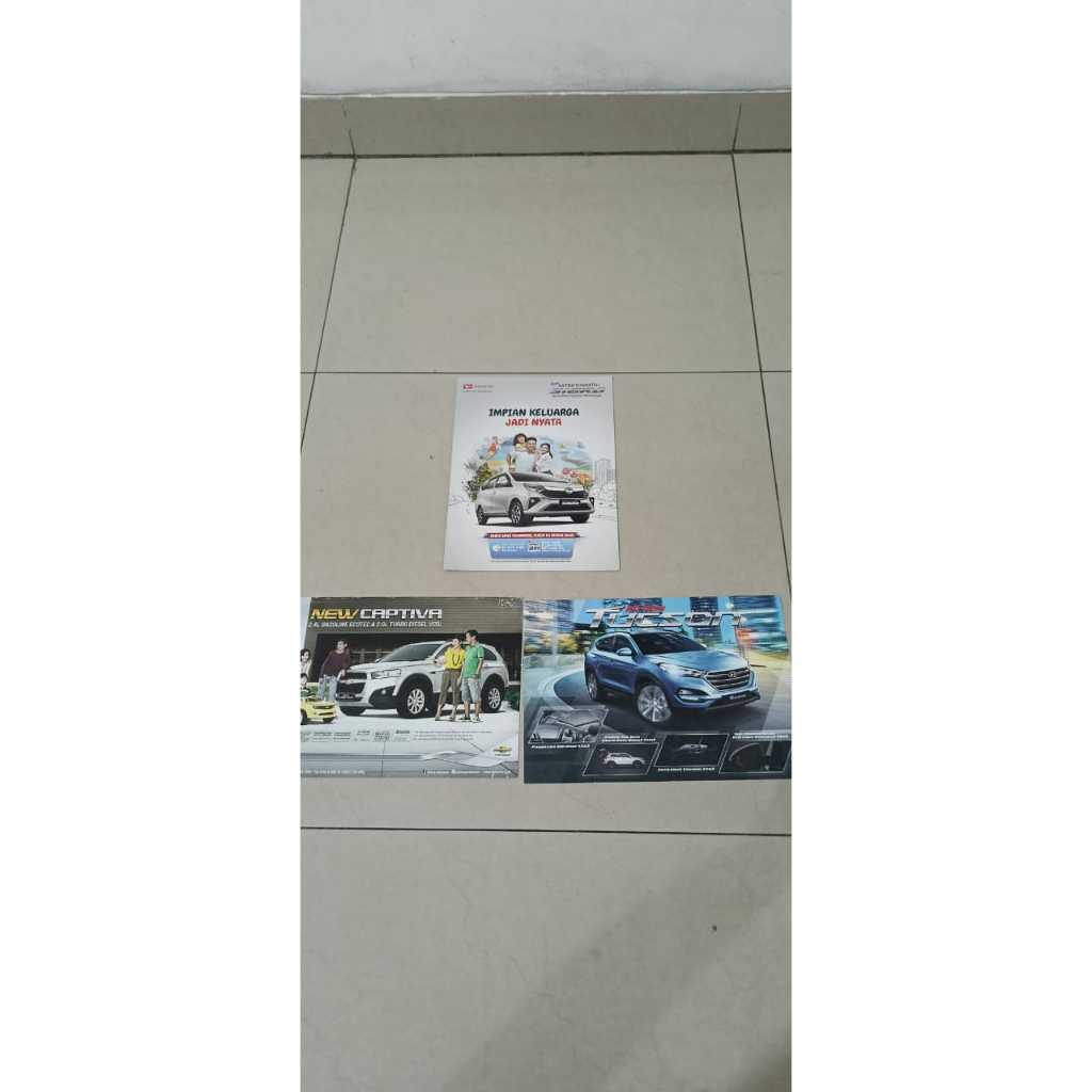 Paket Katalog Brosur Mobil Daihatsu Sigra, Hyundai Tucson dan Chevrolet Captiva
