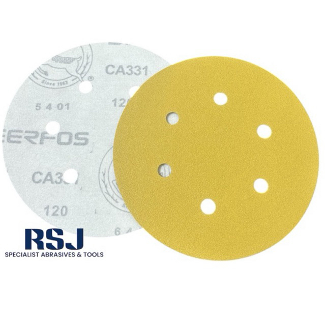 amplas bulat 6 inch gold deerfos/hookit disc