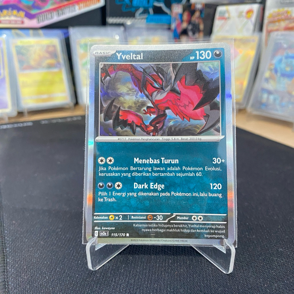 Yveltal 115 /170 Holo Foil SV3S1 TCG Pokemon Kilau Hitam 2023 Indonesia