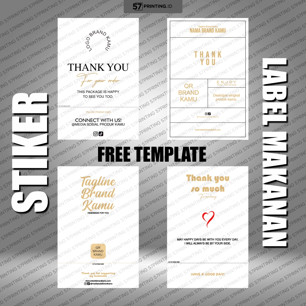 Stiker Label Makanan Segel Makanan Murah Meriah Free Desain Template tertera