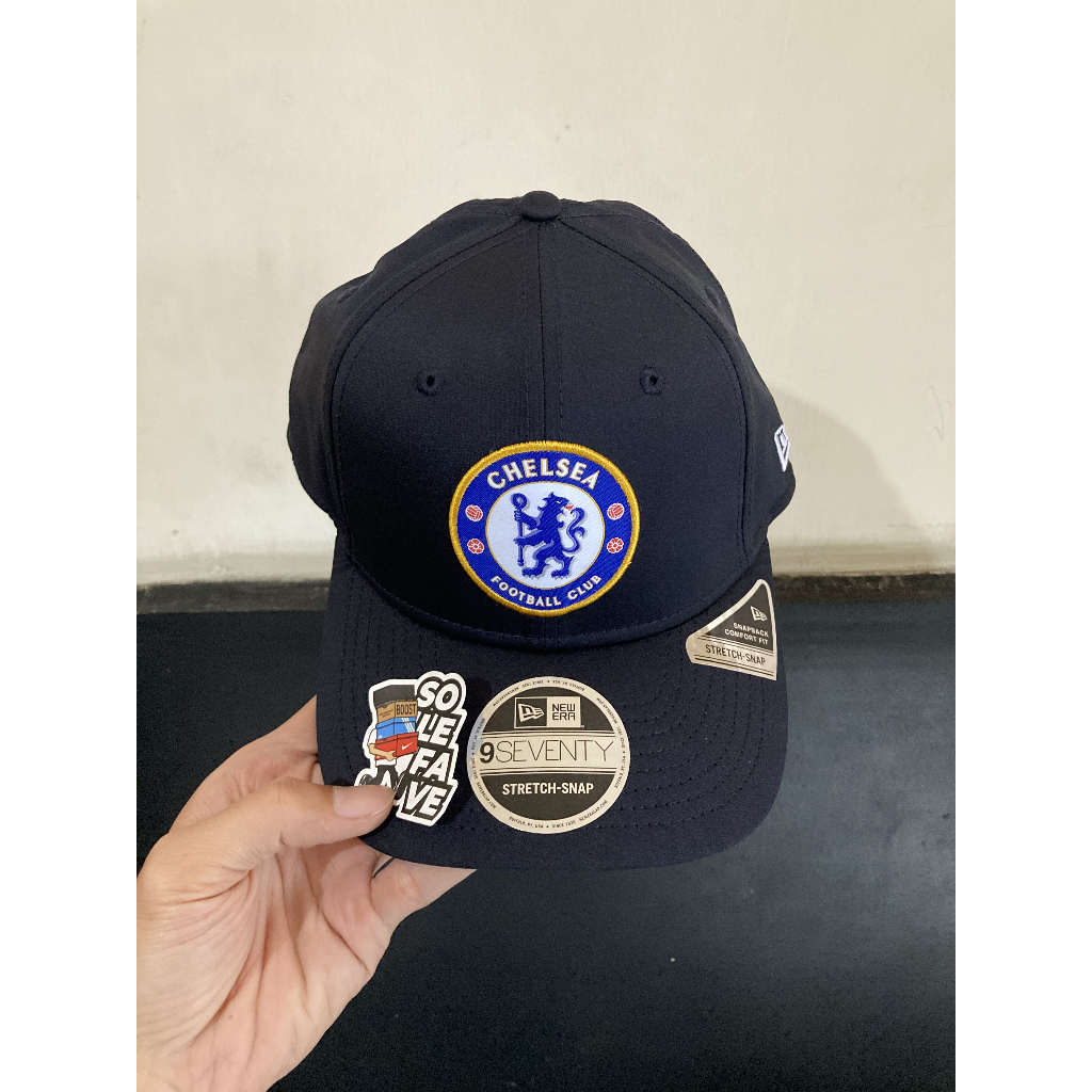 TOPI NEW ERA 970SS STRETCH SNAP x OFFICIAL CHELSEA FC NAVY ORIGINAL NO BOX