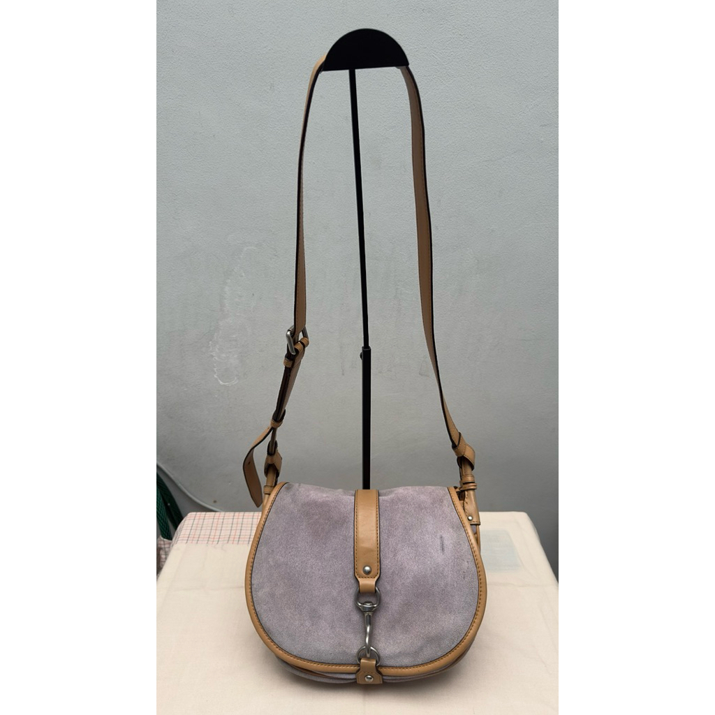 MK Jamie saddle bag in suede and leather
