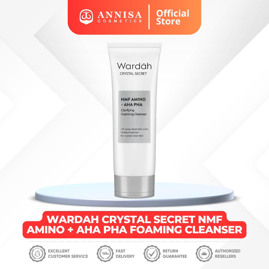 WARDAH Crystal Secret NMF Amino + AHA PHA Foaming Cleanser 100 ML
