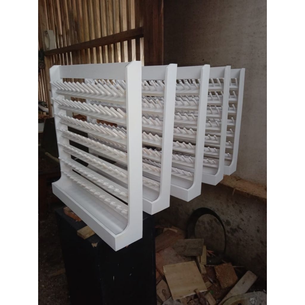 RAK BENANG JAHIT / TEMPAT PENYIMPANAN BENANG 105 STIK / FURNITURE KAYU