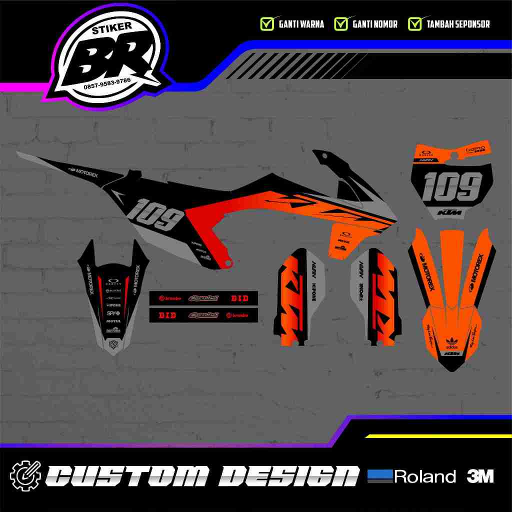 DECAL STIKER KTM 85 2020 - KTM 250 2017 - KTM 250 2020-2022 - KTM 85 2014-2016 - PREMIUM FULLBODY CU
