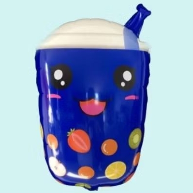 balon karakter boba biru