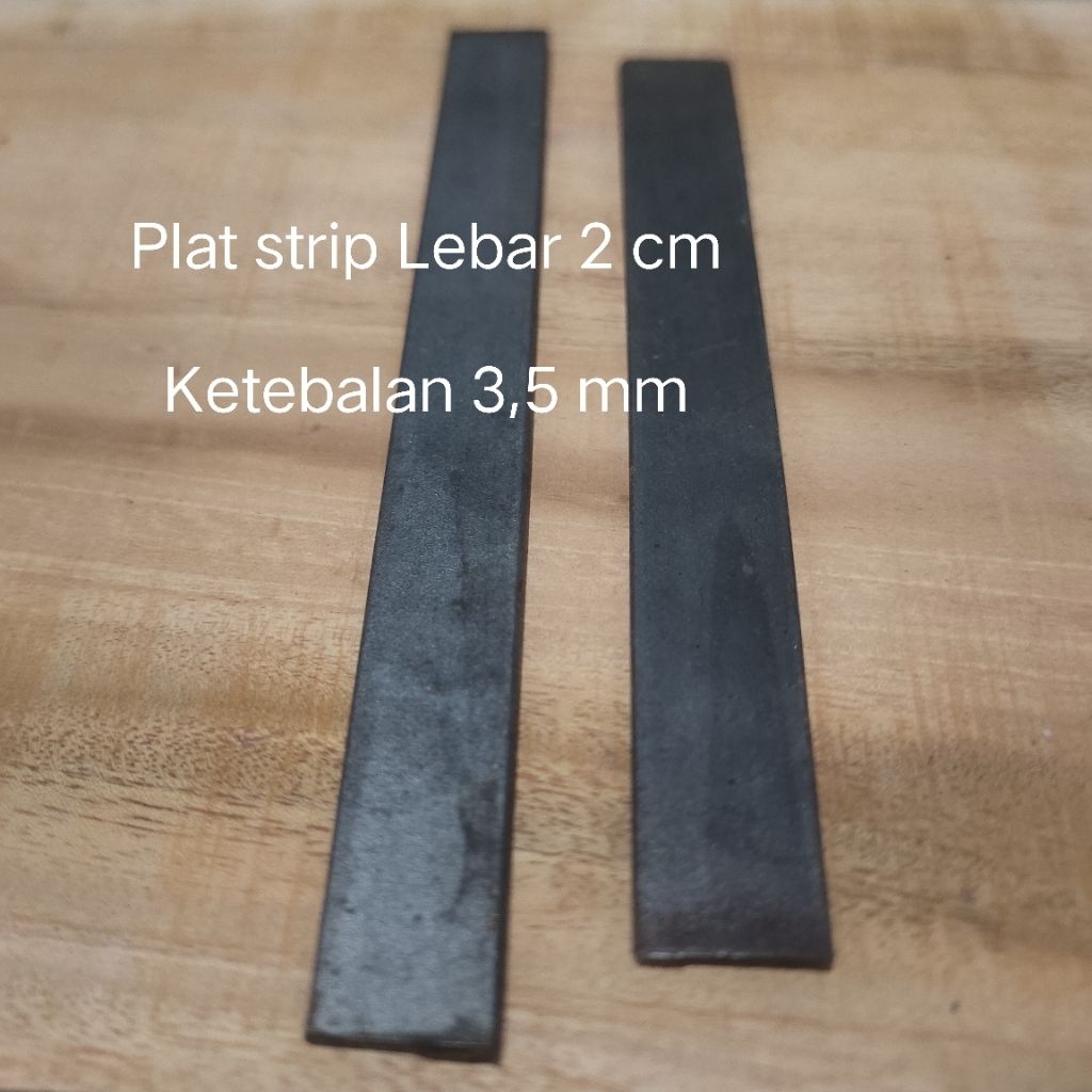 Besi Plat strip Lebar 2cm Tebal 3,5mm Panjang Mulai 10cm
