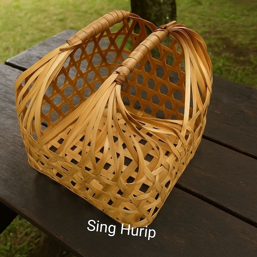 keranjang hampers - keranjang parcel - tas bambu - tas hantaran pernikahan