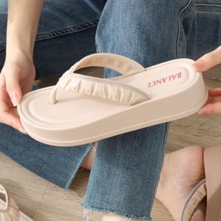 Sandal Jepit Wanita Karet Import BALANCE Motif Polos Ringan Empuk Sol Tebal 4 Cm sandal jepit karet 