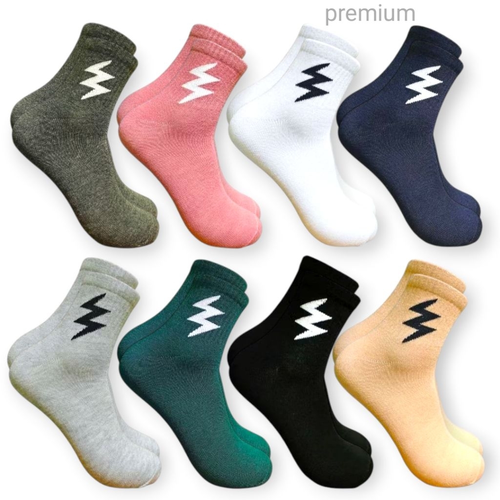 kaos kaki oldschool pendek pria dan wanita/kaos kaki motif pendek