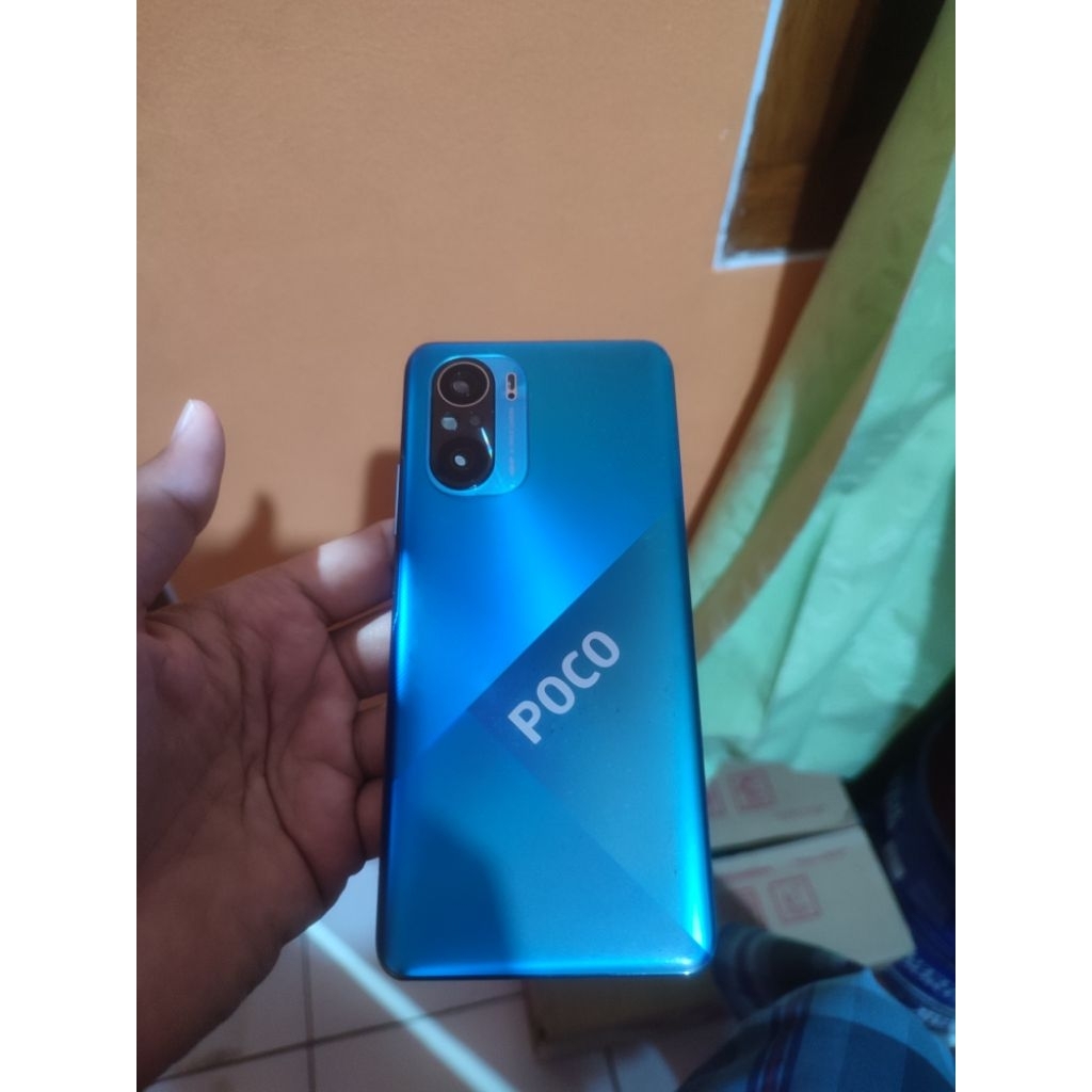 FRAME LCD + TUTUP BELAKANG BACKDOOR POCO F3 ORIGINAL COPOTAN