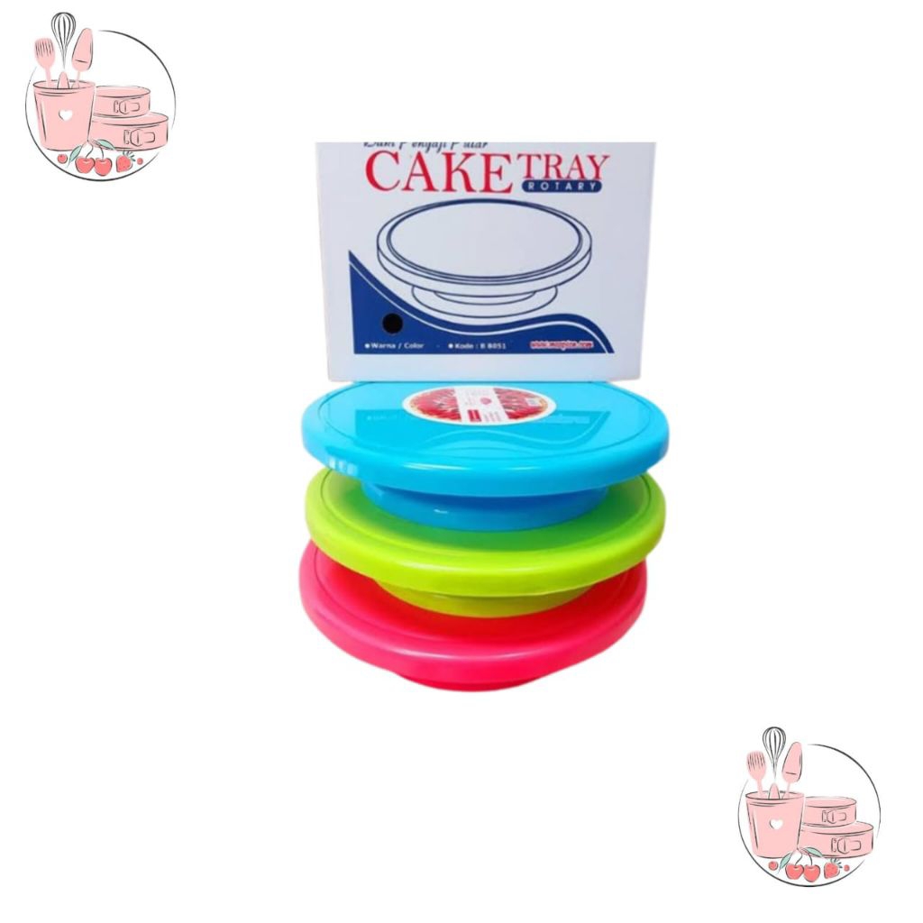 Meja putar cake tray / meja putar dekorasi kue cake tray penghias kue