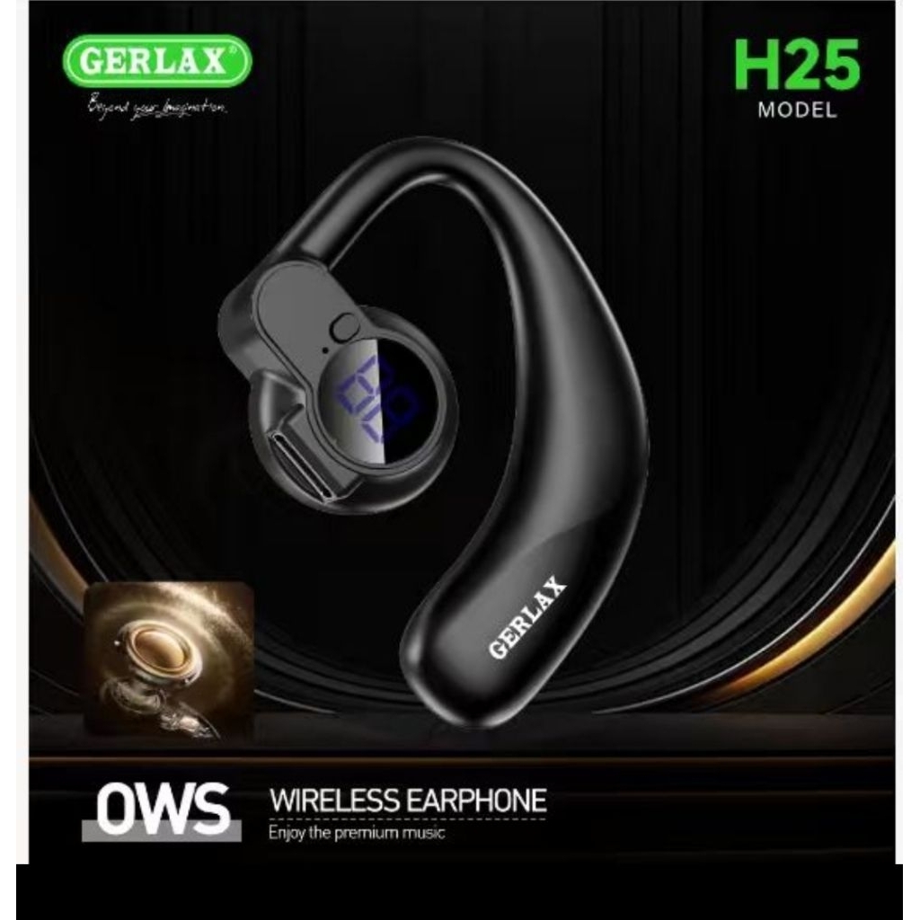 Earphone Blototh Gerlax OWS-25/ Suara Bagus Tdk Sakit dikuping