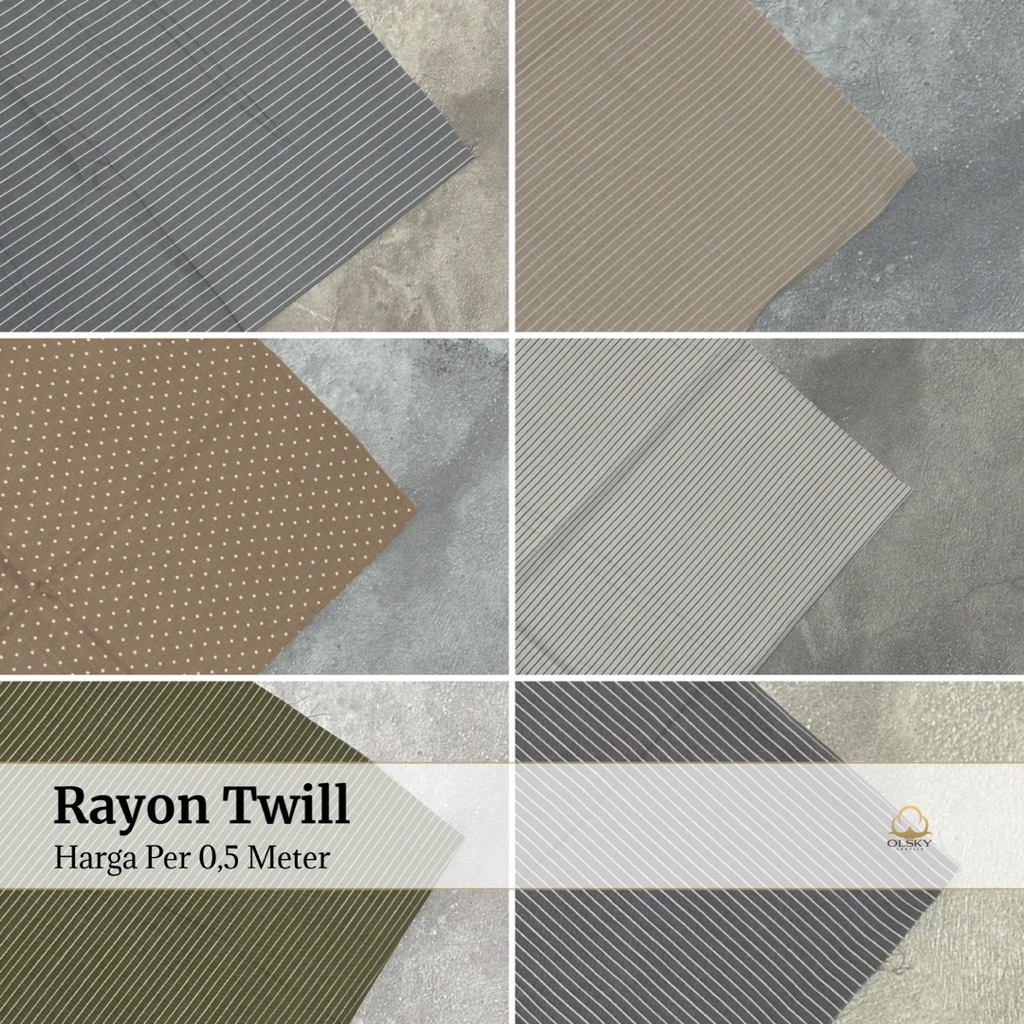 Kain Rayon Twill Motif Salur ZF 01