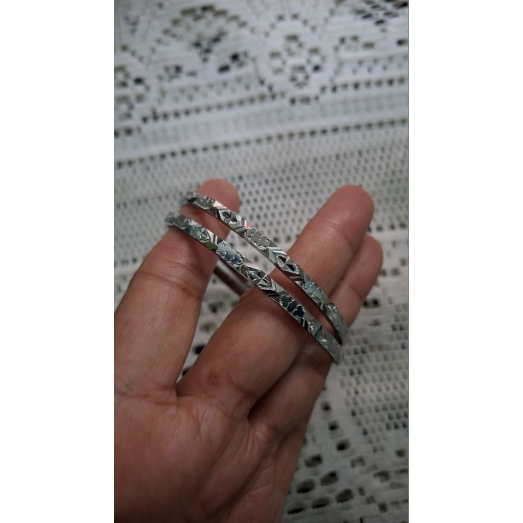 Gelang vintage omega warna silver