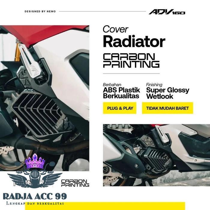 Cover Radiator ADV 160 PCX 160 VARIO 160 Carbon Cover Tutup Radiator HONDA ADV PCX 160 VARIO 160 Car