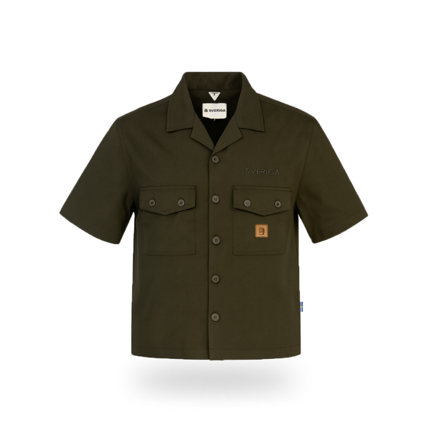 SVERIGA Boxy Shirt Fjarta Dark Brown