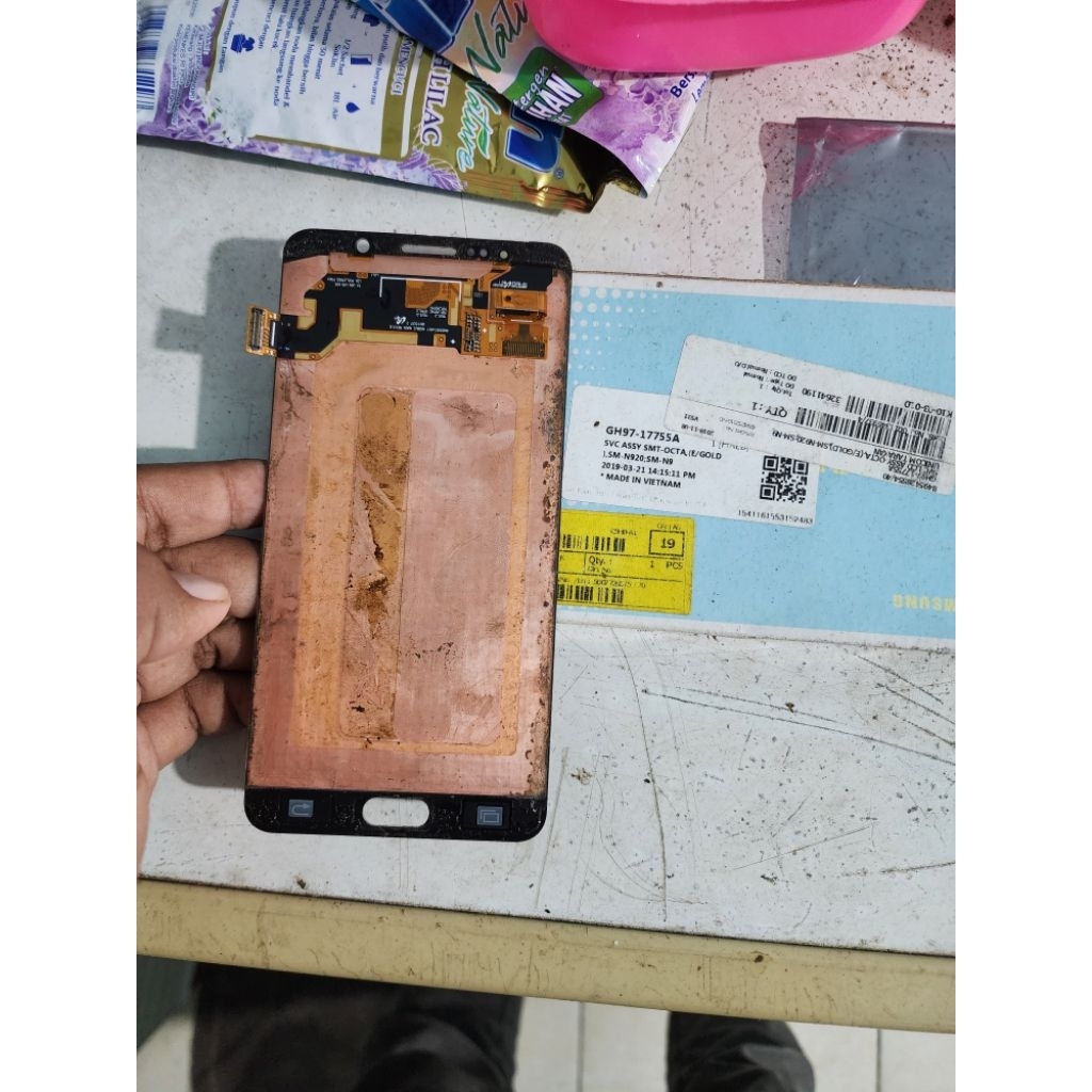 LCD SAMSUNG NOTE 5 2ND ORIGINAL COPOTAN BEKAS