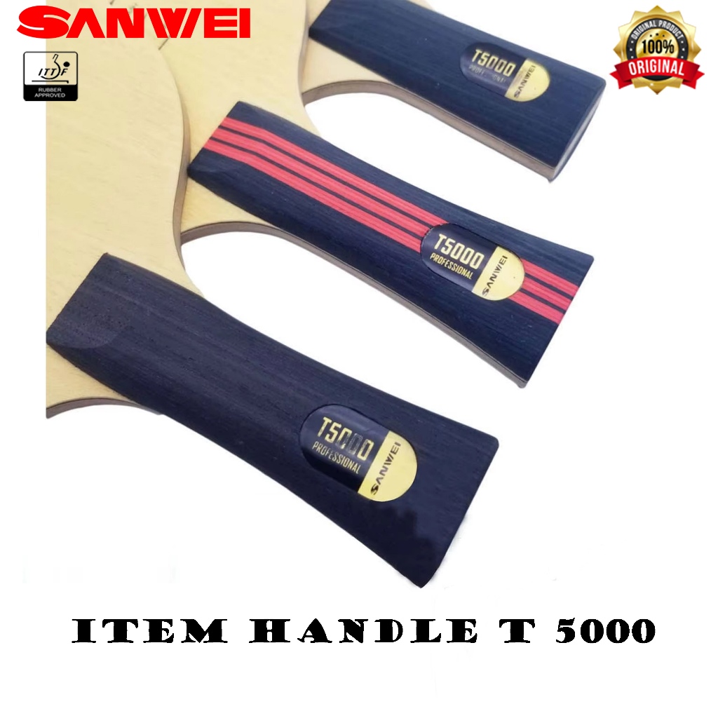 Kayu Bet / Blade Pingpong Tenis Meja Sanwei T5000 Carbon Original Co