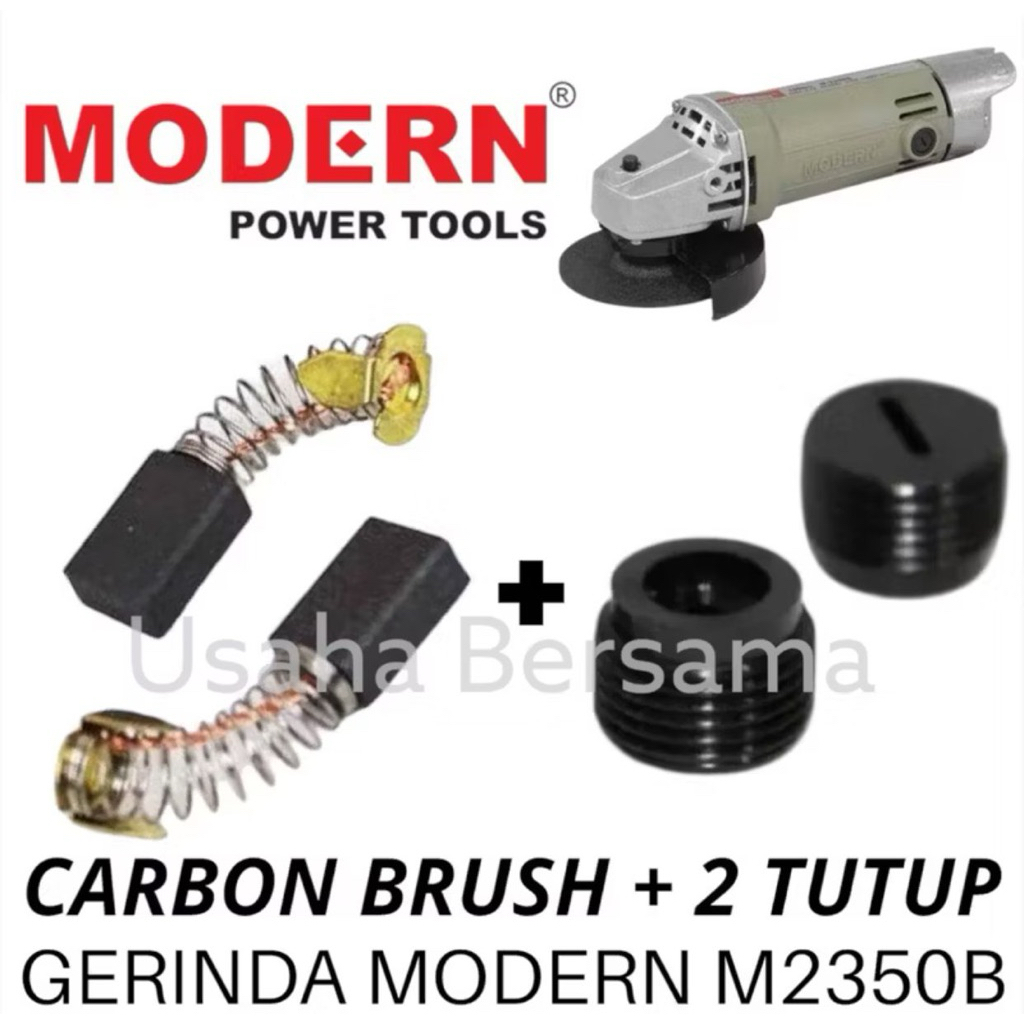 CARBON BRUSH + 2 TUTUP M2350B GERINDA MODERN ARANG DAN TUTUP ARANG TUTUP CB M 2350 B GERINDA MODERN 