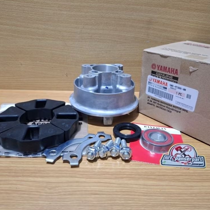 ORIGINAL GENUINE 50C-F5366-00//NAP GIR JUPITER MX 135 NEW 50C//DUDUKAN GEAR BELAKANG +KARET TROMOL Y