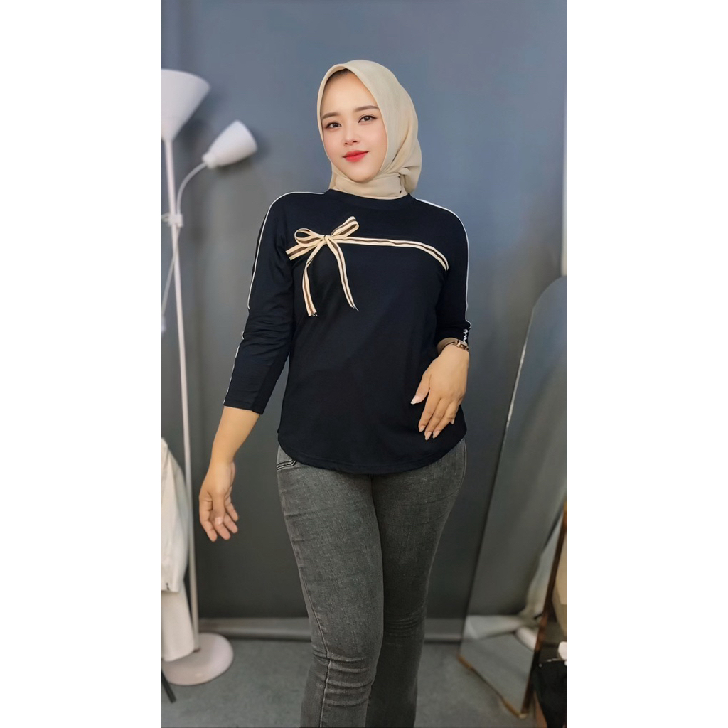 Limited Elvira Blouse Lengan 7/8 | Atasan Wanita Kekinian | Kaos Atasan Wanita