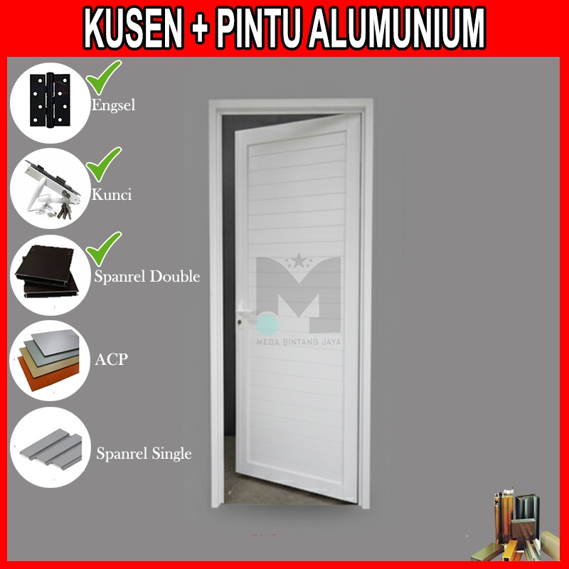 Kusen Pintu Alumunium Fullset Inkalum Kusen 3 inc