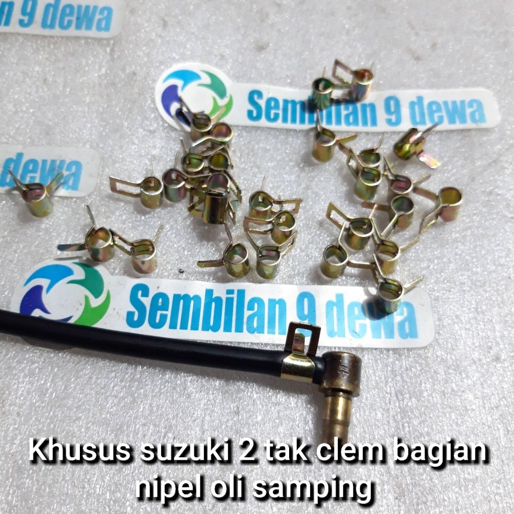 klem clem untuk selang kecil nepel oli samping satria 2 tak hiu lumba